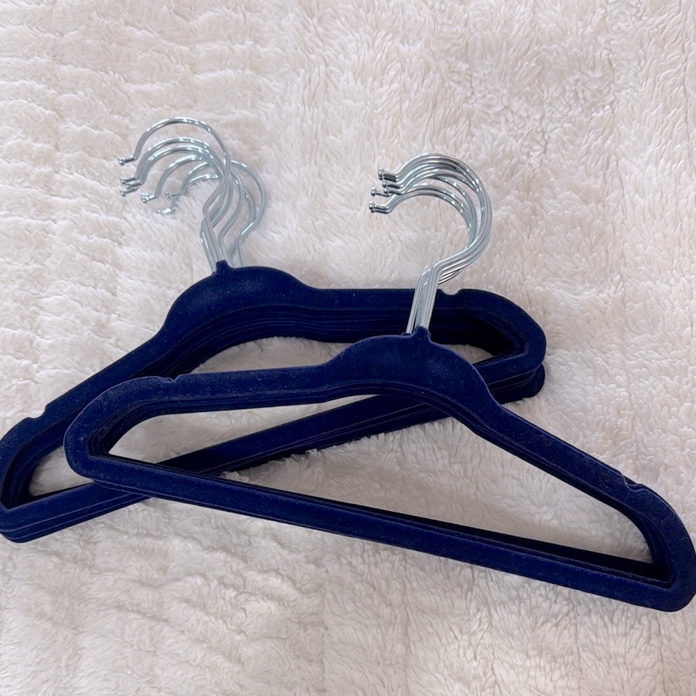 NEW Navy Blue toddler velvet hangers- Set of 15
